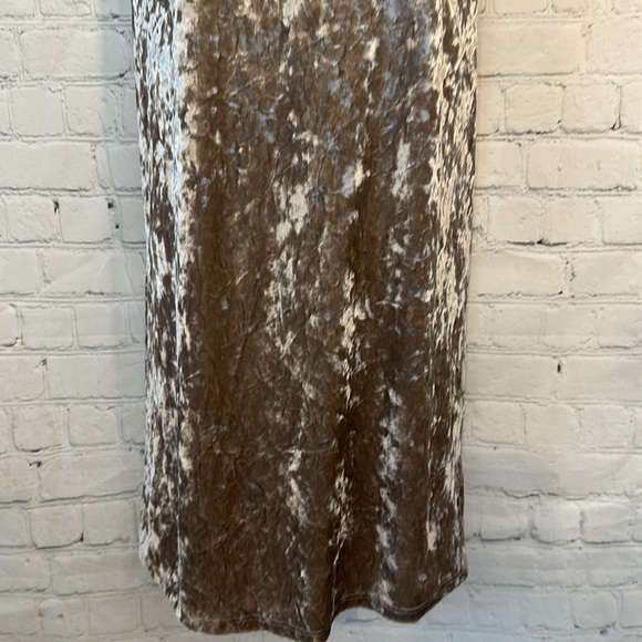 ee:some crinkled velvet pewter color flowy dress - Picture 3 of 7